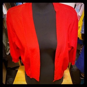 Ronni Nicole Red Bolero Shrug